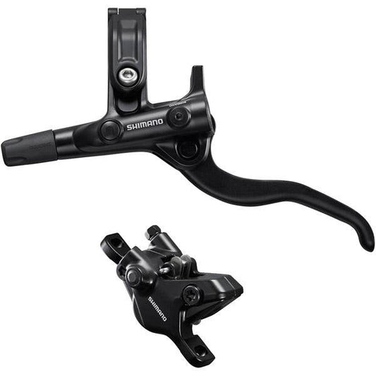 Shimano MT400 Brake & Caliper with hydraulic disc brake and ergonomic lever design.