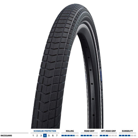 Schwalbe Big Ben Raceguard 20 x 2.15 tire with modern profile and K-Guard puncture protection.